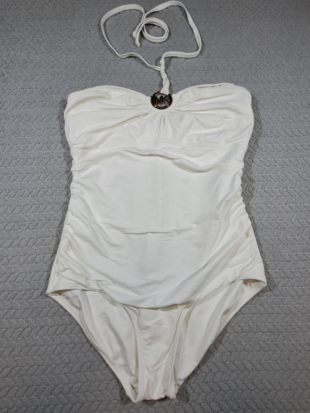 Michael Kors White Strapless One-Piece Swimsuit